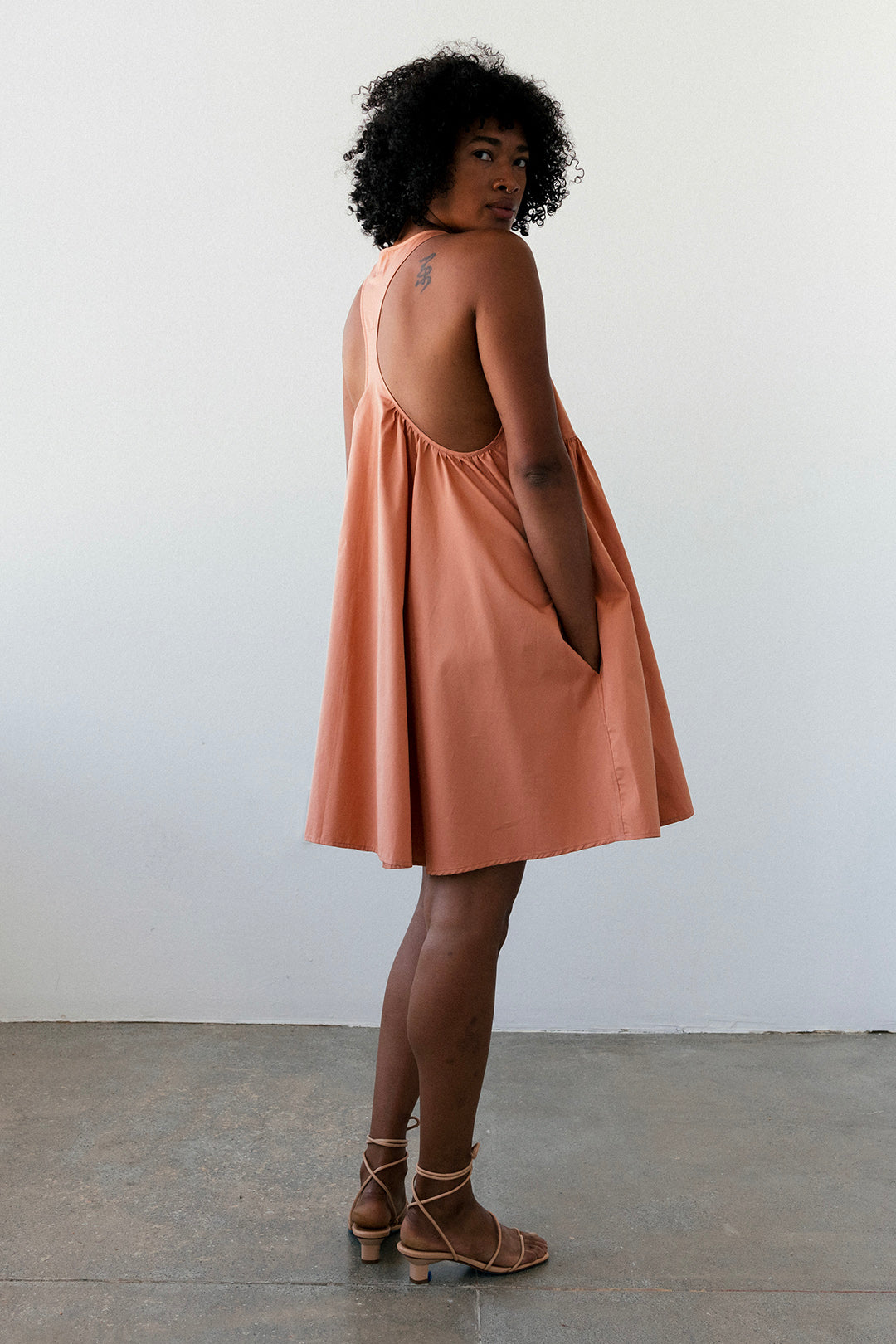 Sophie Mini Dress in Apricot