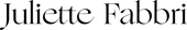 logo for Juliette Fabbri in black on transparent background